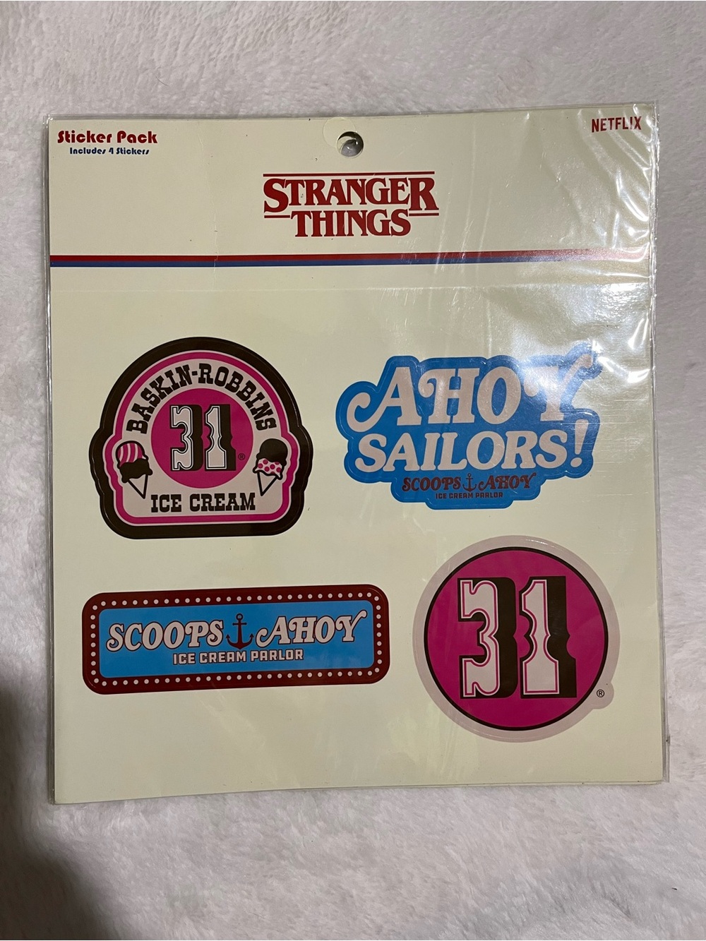 2019 Stranger Things Baskin Robbins Sticker Pack-Brand New